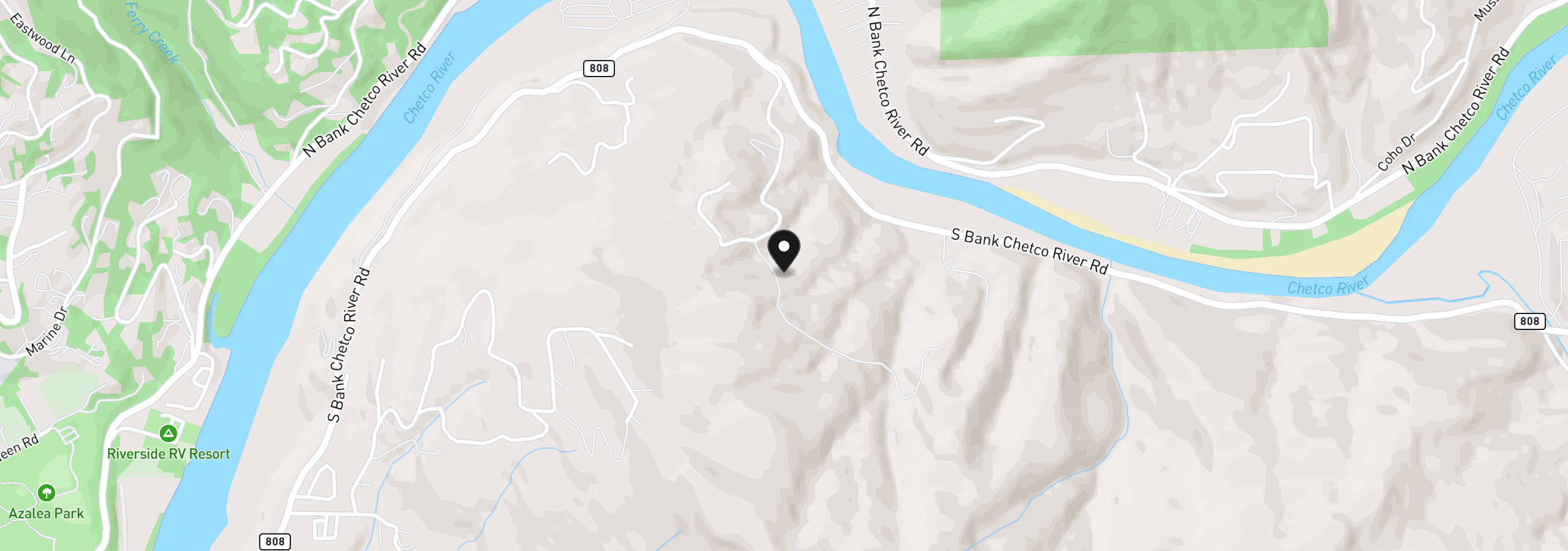 Map showing the location of 0 Salmonberry Rd, Brookings, OR 97415