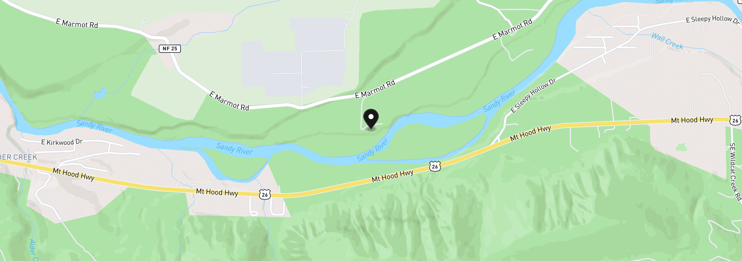 Map showing the location of 57214 E Marmot Rd, Sandy, OR 97055
