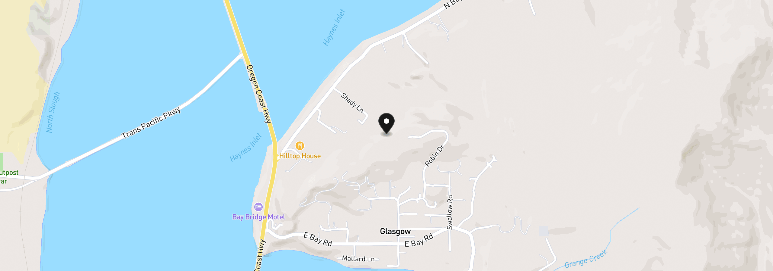 Map showing the location of Fiddleback Tl 3703, North Bend, OR 97459