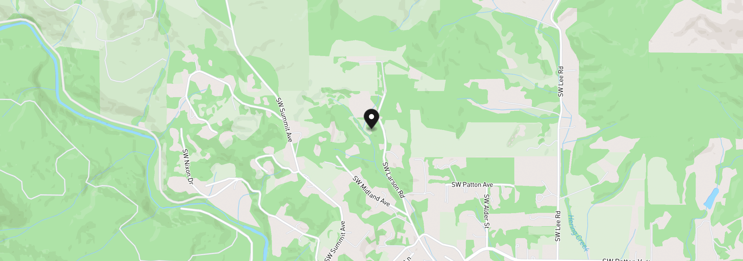 Map showing the location of 0 SW Larson Rd, Gaston, OR 97119