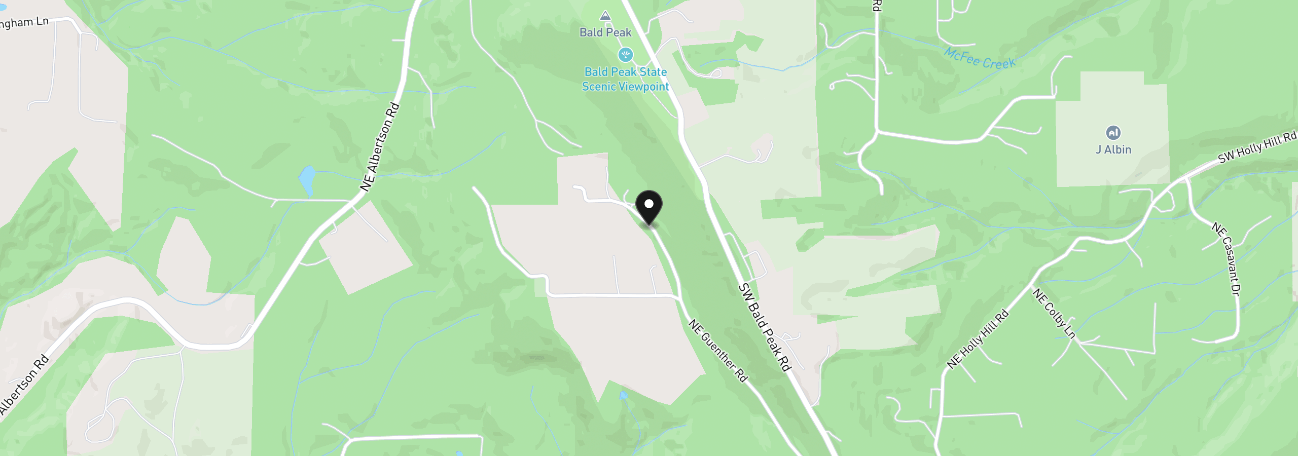 Map showing the location of 23999 NE Guenther Rd, Hillsboro, OR 97123