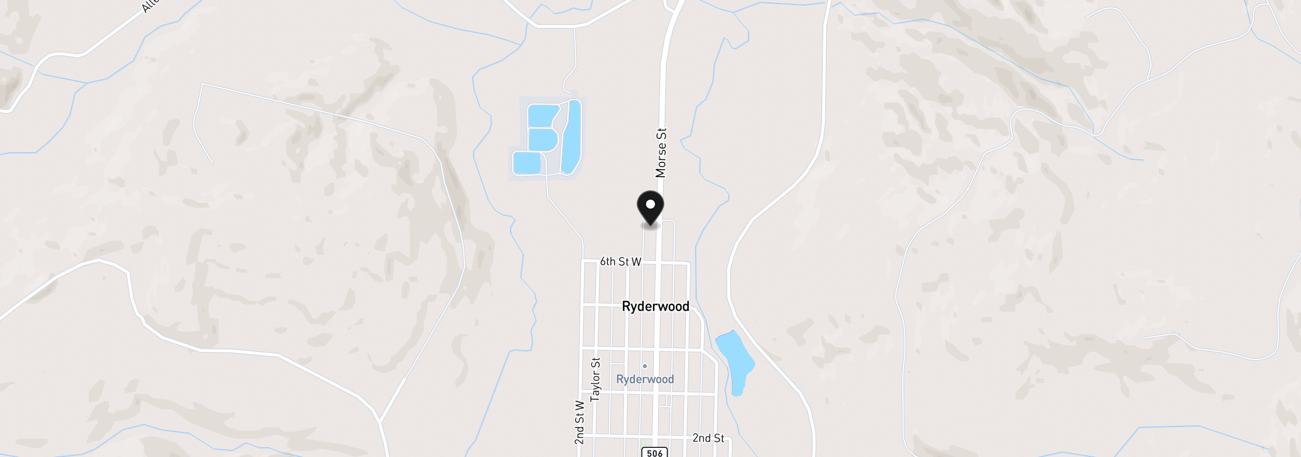 Map showing the location of 685 Morse St, Ryderwood, Wa 98581