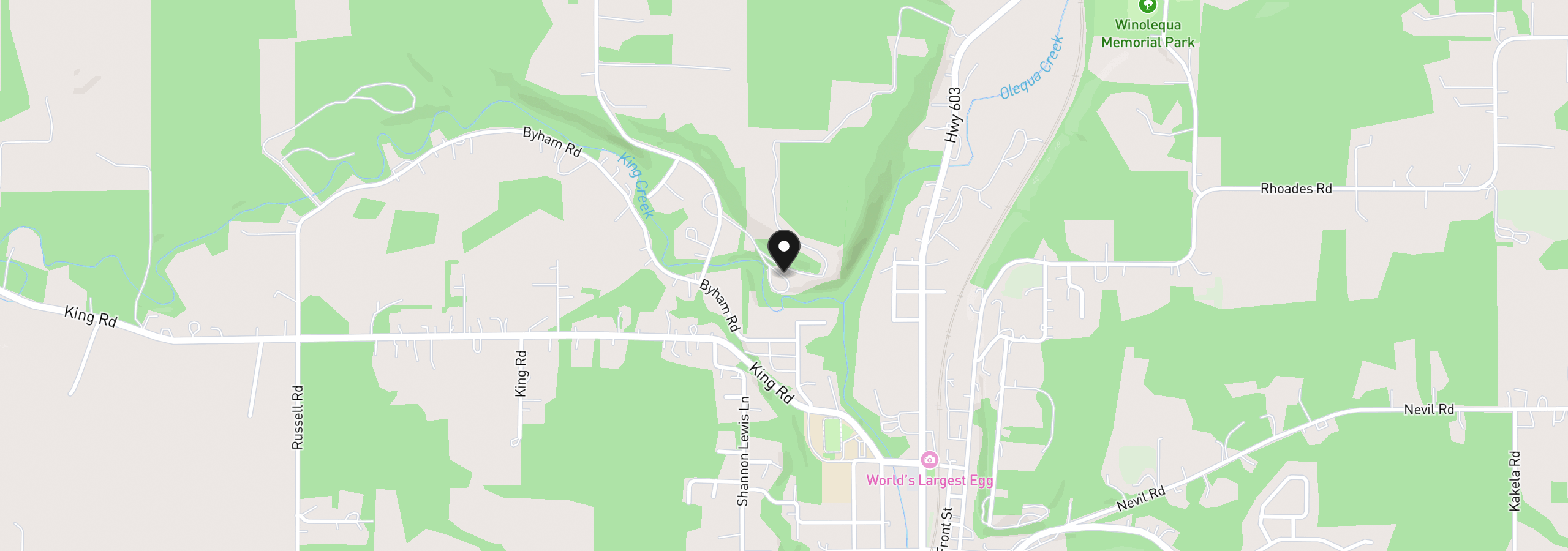 Map showing the location of 126 Tennessee Rd, Winlock, Wa 98596