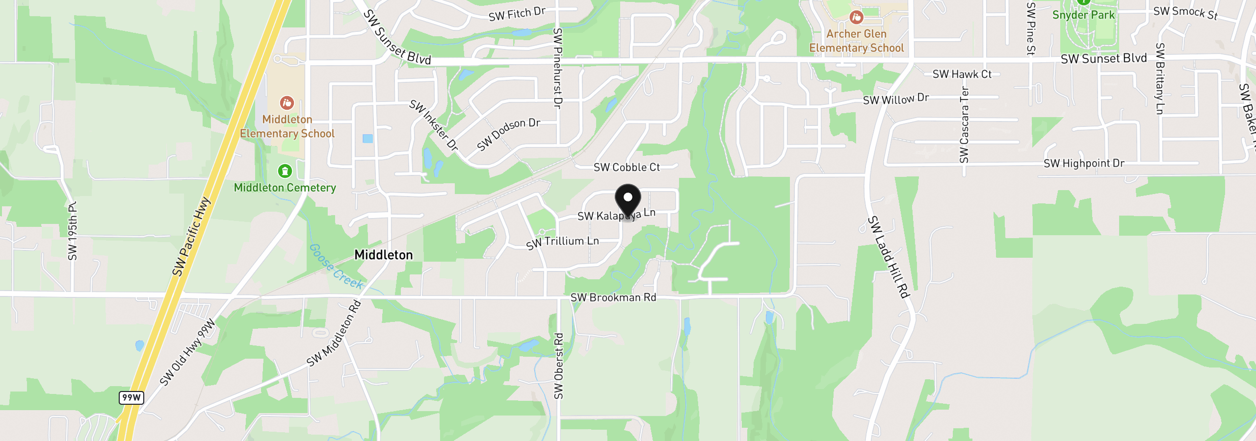 Map showing the location of 17252 SW Wapato Island Dr, Sherwood, OR 97140