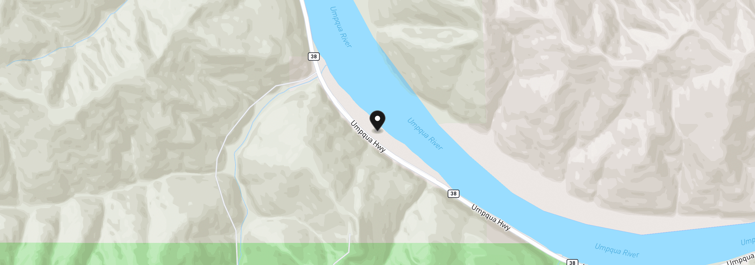 Map showing the location of 41515 State Highway 38, Reedsport, OR 97467