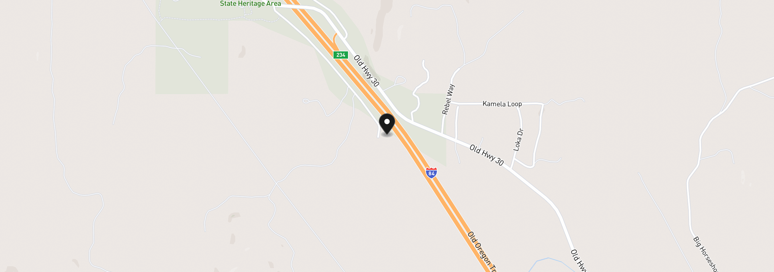 Map showing the location of Meacham, Meacham, OR 97859