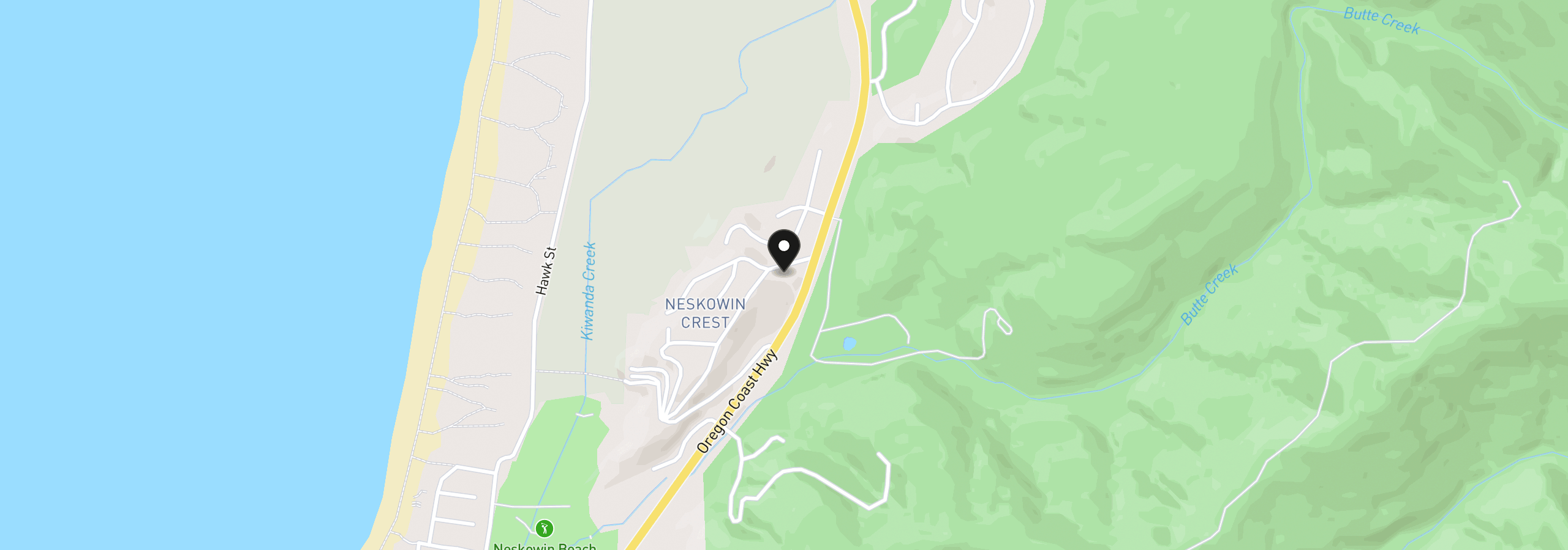 Map showing the location of 46995 Beach Crest Dr, Neskowin, OR 97149