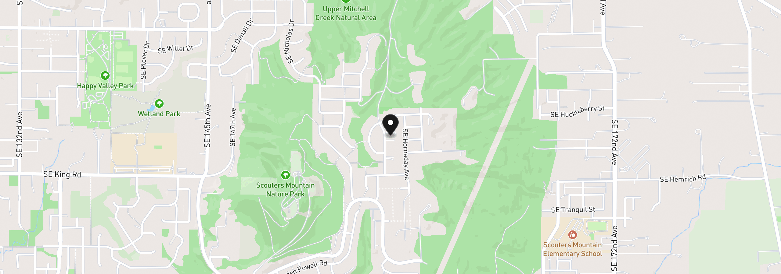 Map showing the location of 10279 SE Vradenburg Rd 356, Happy Valley, OR 97086