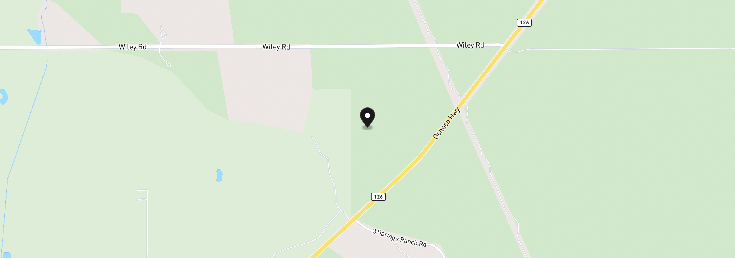 Map showing the location of 7200 SW Highway 126, Powell Butte, OR 97753
