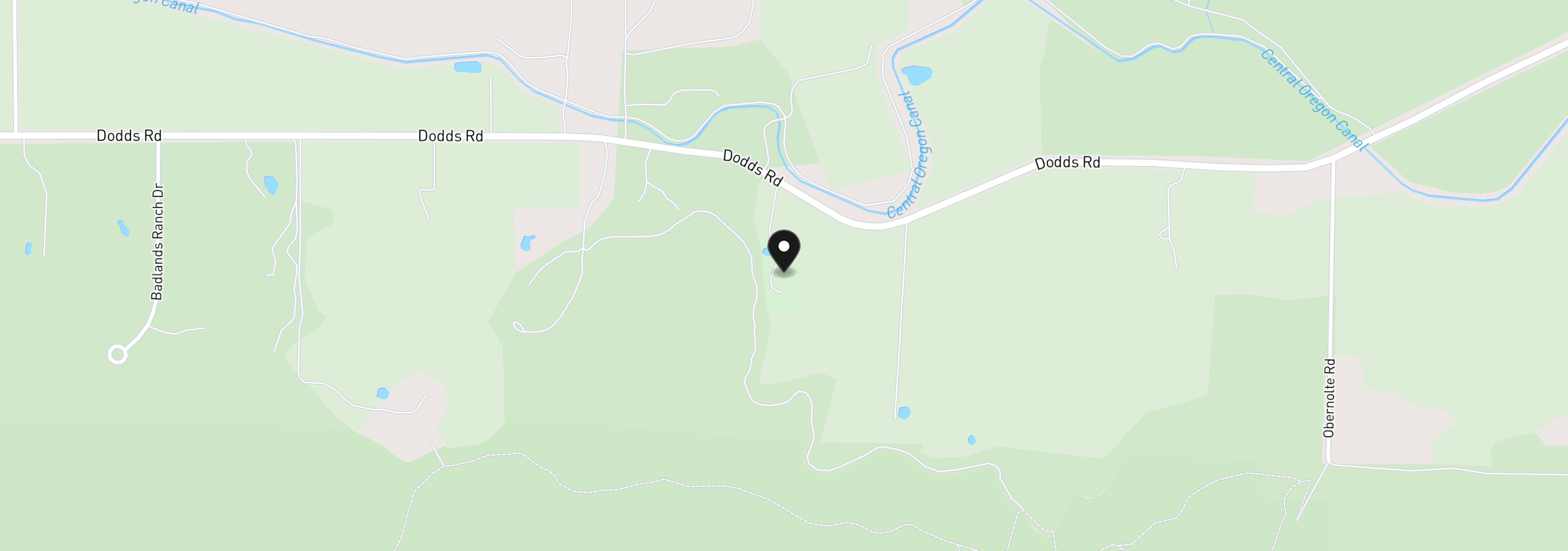 Map showing the location of 24585 Dodds Rd, Bend, OR 97701