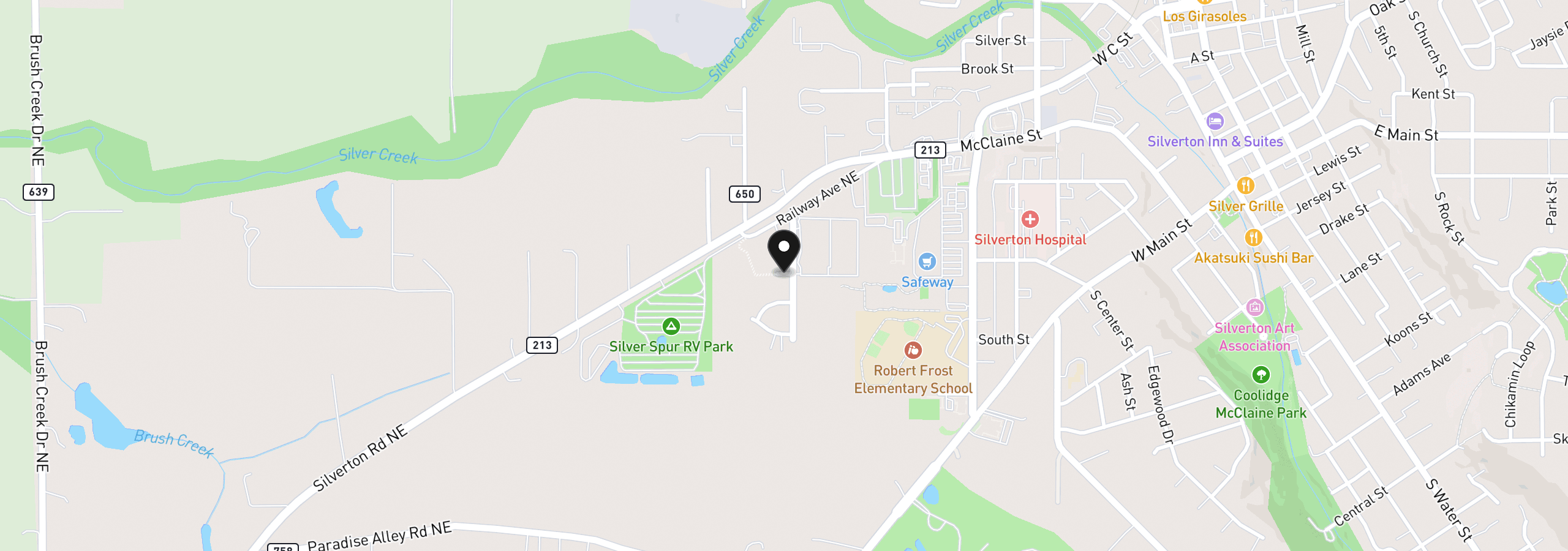 Map showing the location of 859 Chestnut Way, Silverton, OR 97381