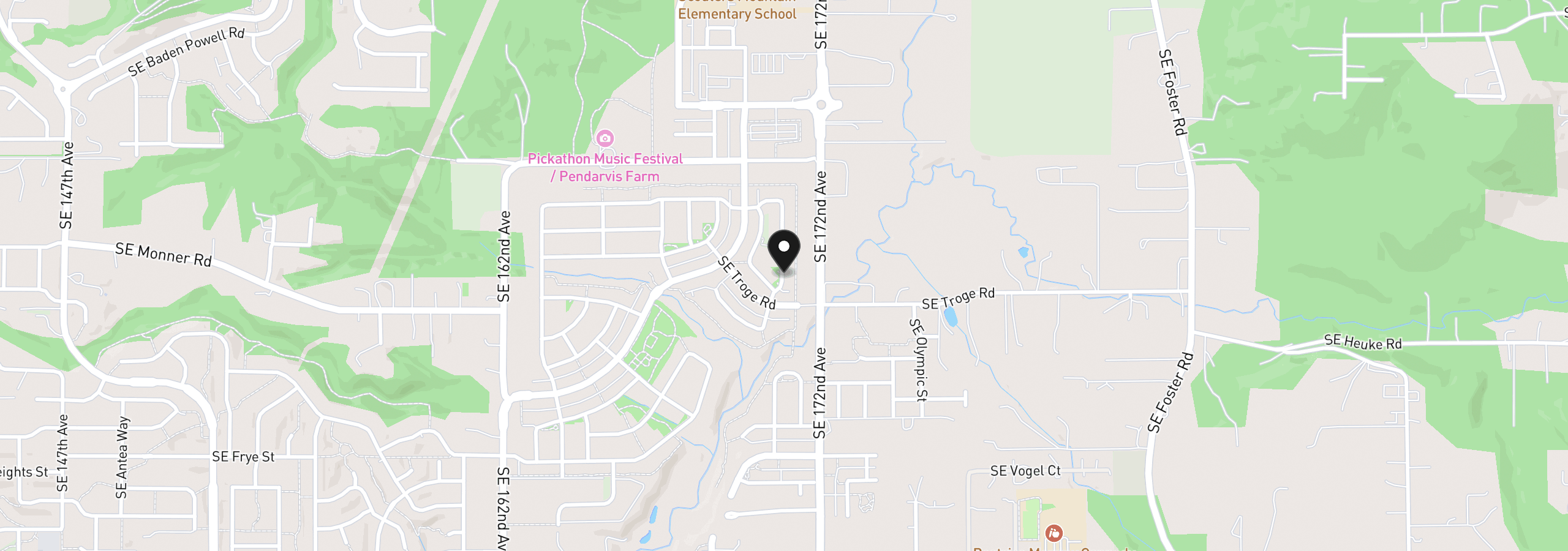 Map showing the location of 12020 SE Majestic Falls Ave Lt 786, Happy Valley, OR 97086