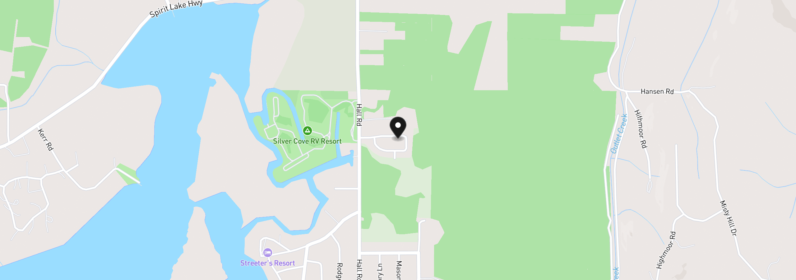 Map showing the location of 123 Zephyr Dr, Silver Lake, Wa 98645