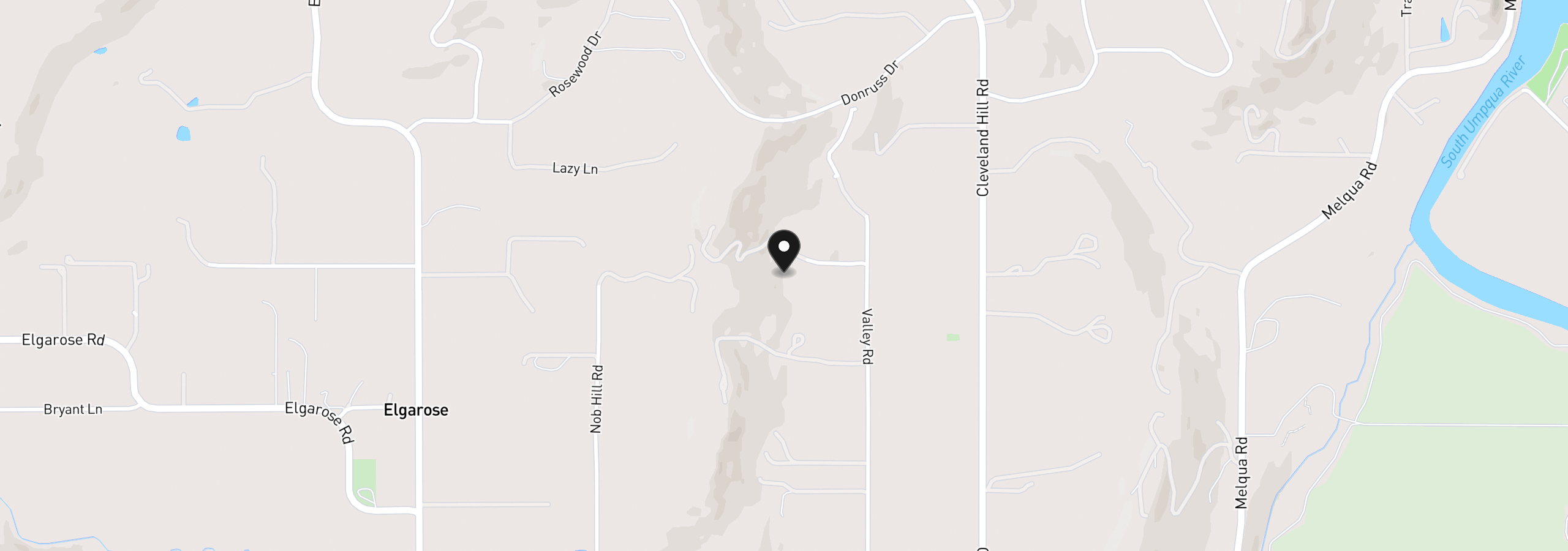Map showing the location of 206 Wilene Ct, Roseburg, OR 97471
