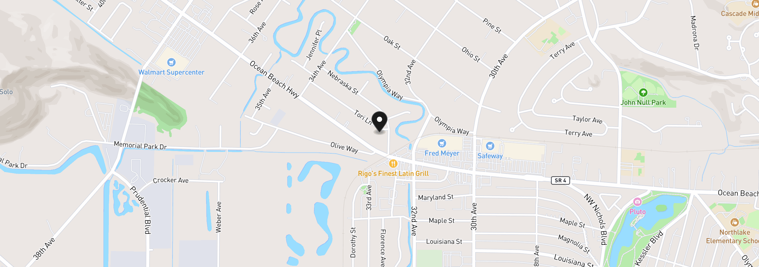 Map showing the location of 3273 Tori Ln, Longview, Wa 98632