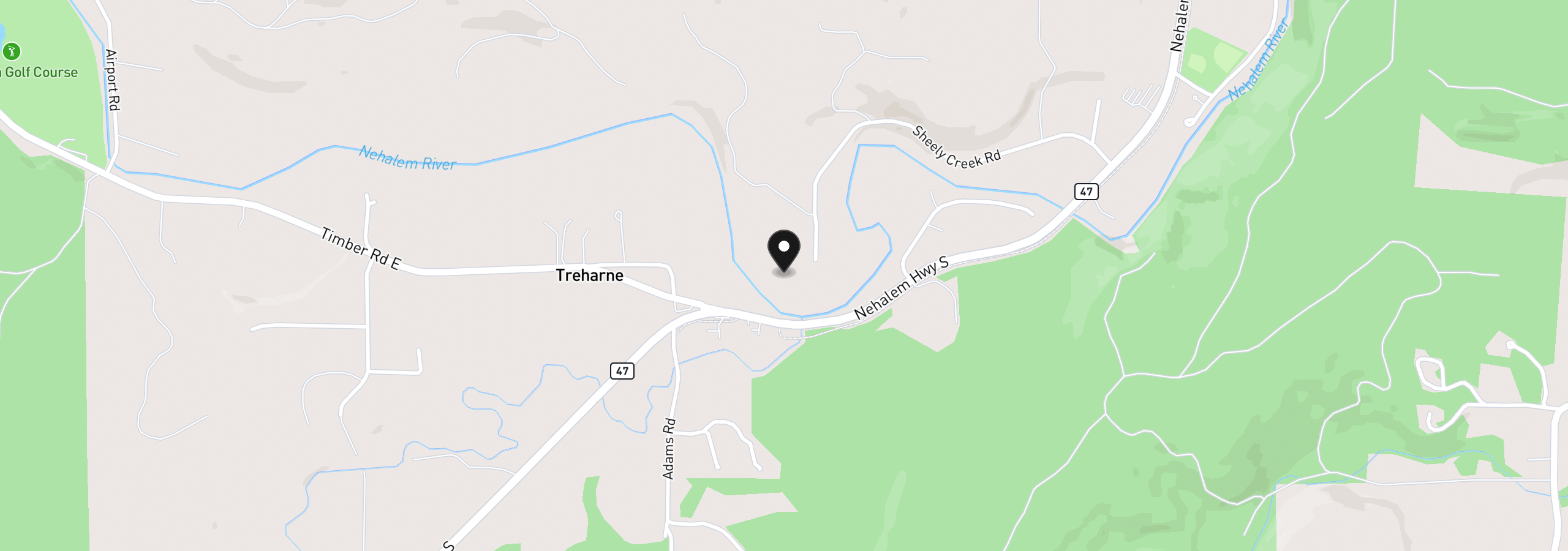 Map showing the location of 17269 Sheely Creek Rd, Vernonia, OR 97064