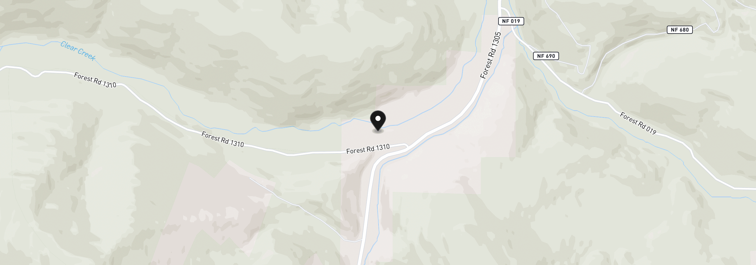 Map showing the location of 42000 Clear Creek Rd, Granite, OR 97877