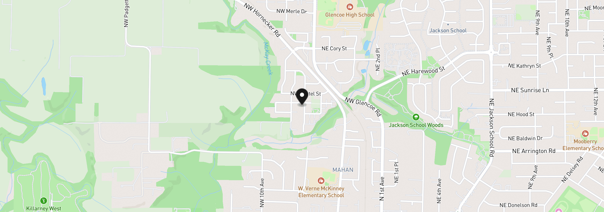 Map showing the location of 726 NW Harvest Moon Dr, Hillsboro, OR 97124