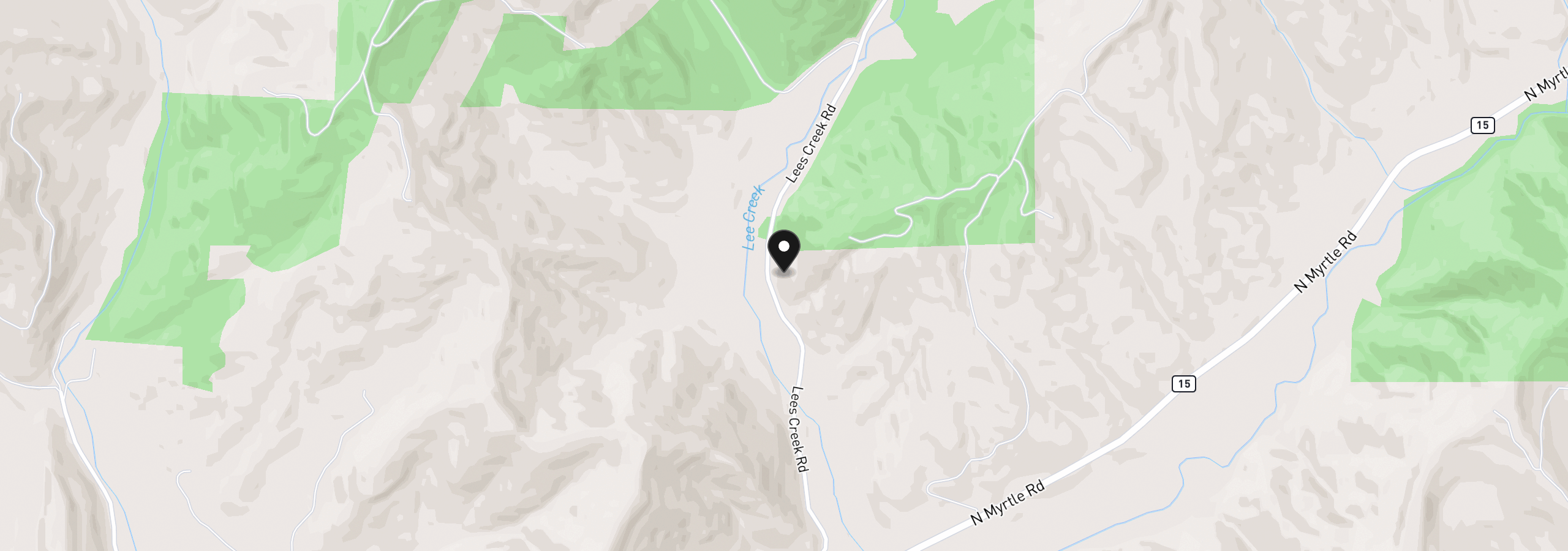 Map showing the location of 796 Lees Creek Rd, Myrtle Creek, OR 97457