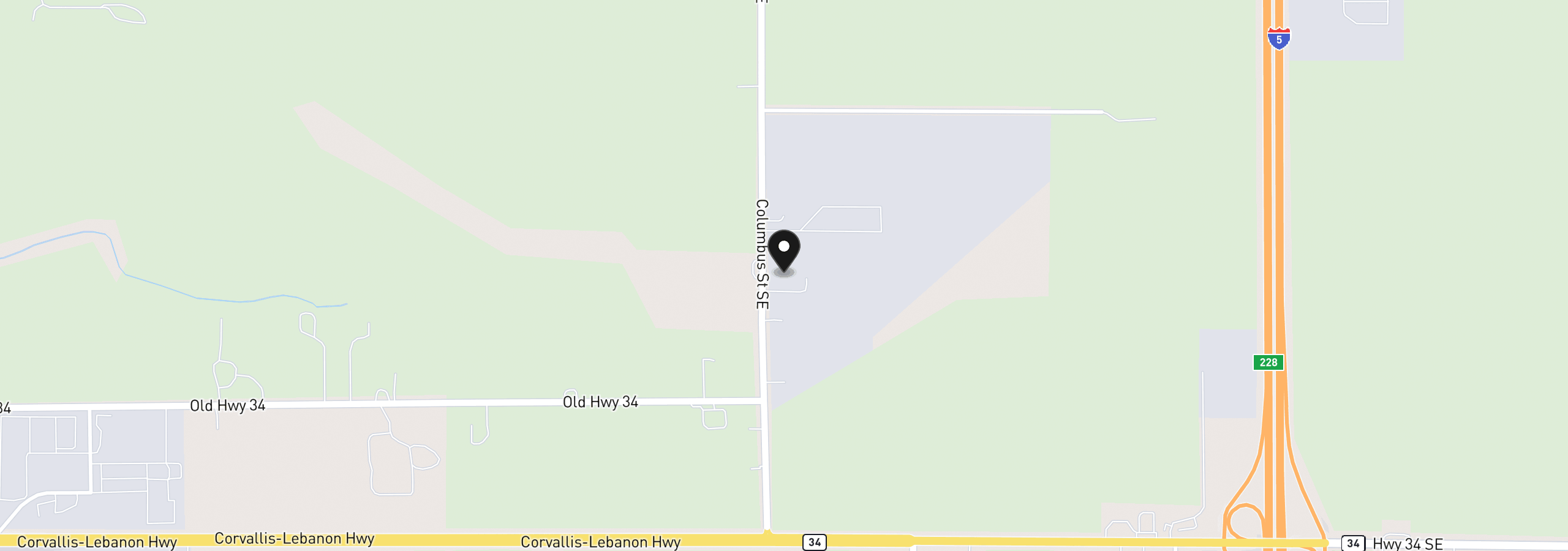 Map showing the location of 33725 Columbus St, Albany, OR 97322