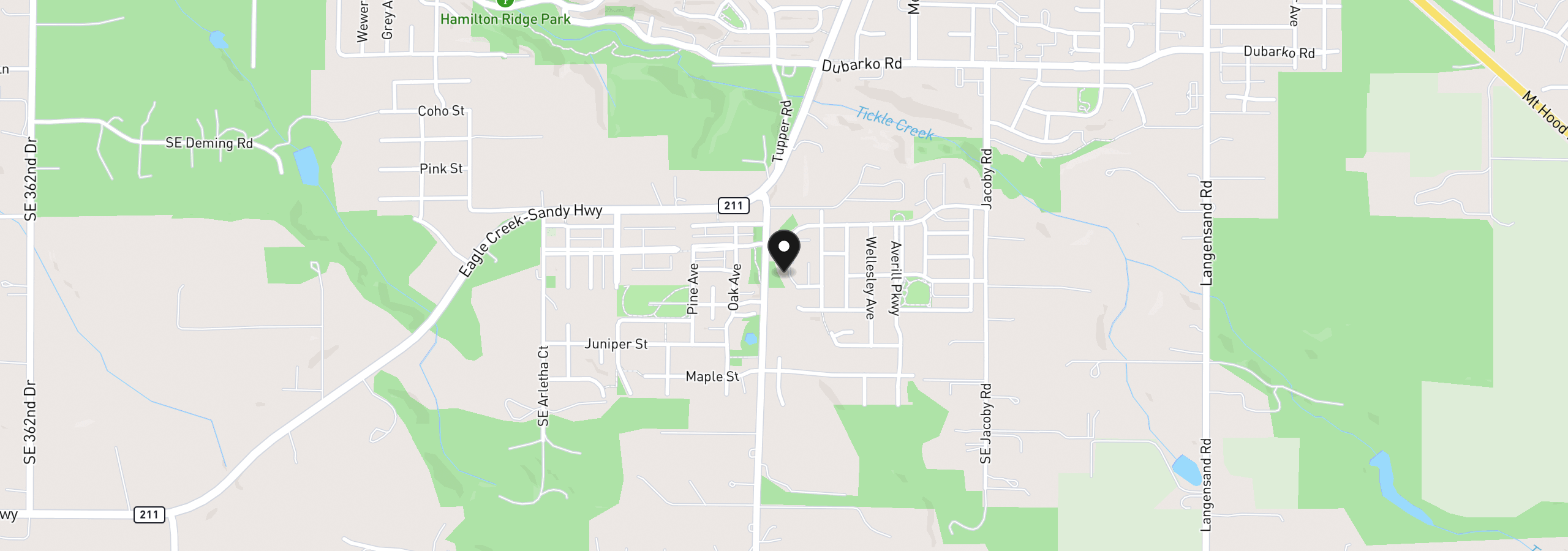 Map showing the location of 38783 Redwood St, Sandy, OR 97055