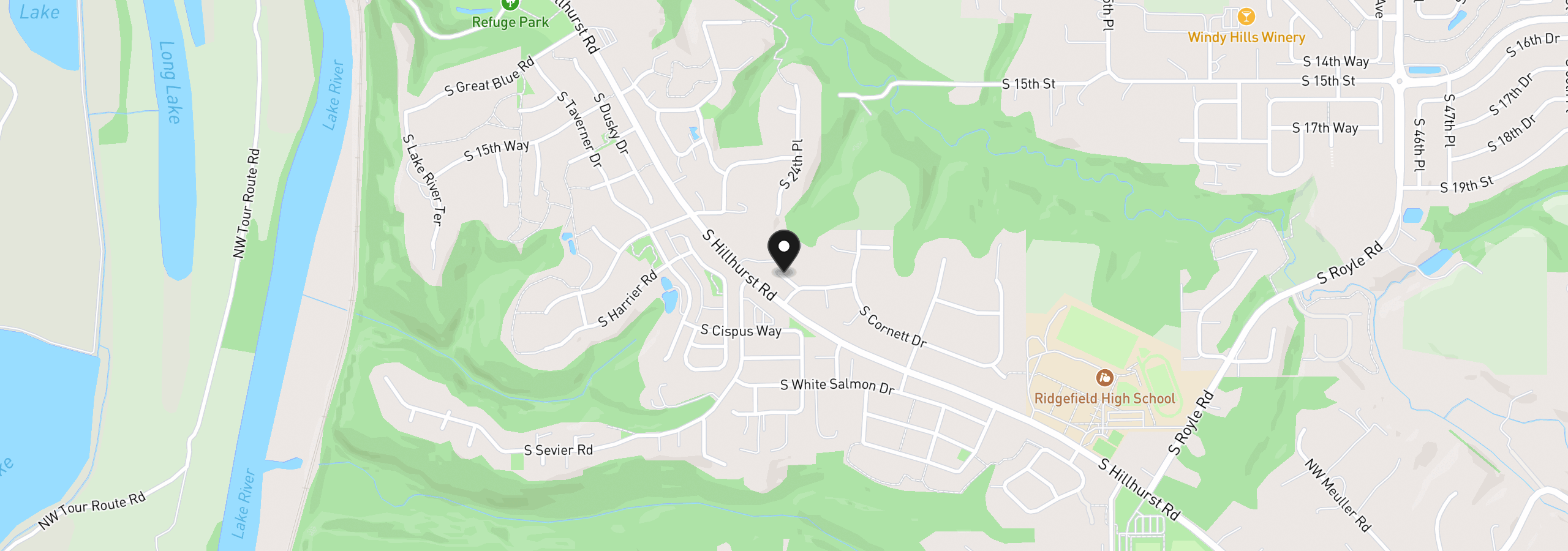 Map showing the location of 2604 S Goa Way, Ridgefield, Wa 98642