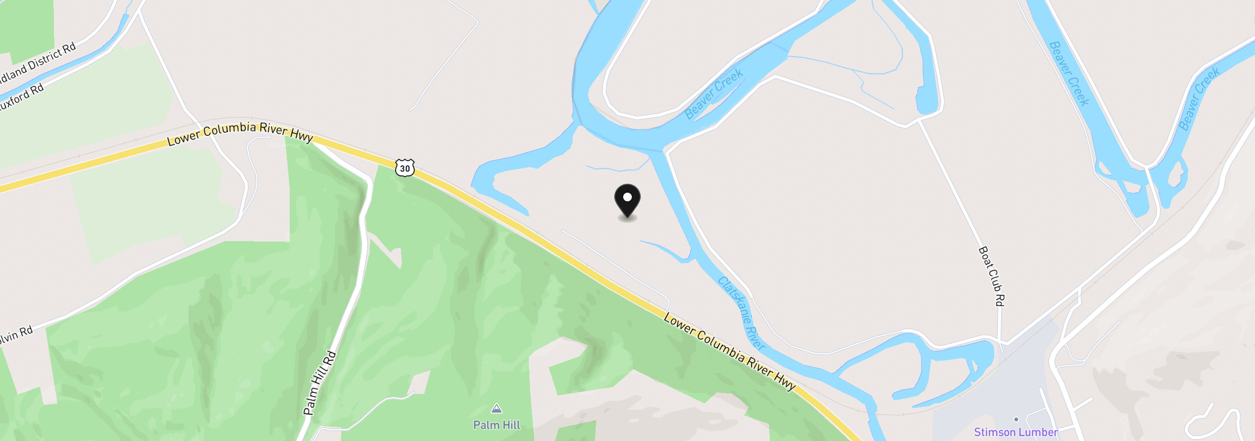 Map showing the location of 0 Columbia River Hwy, Clatskanie, OR 97016