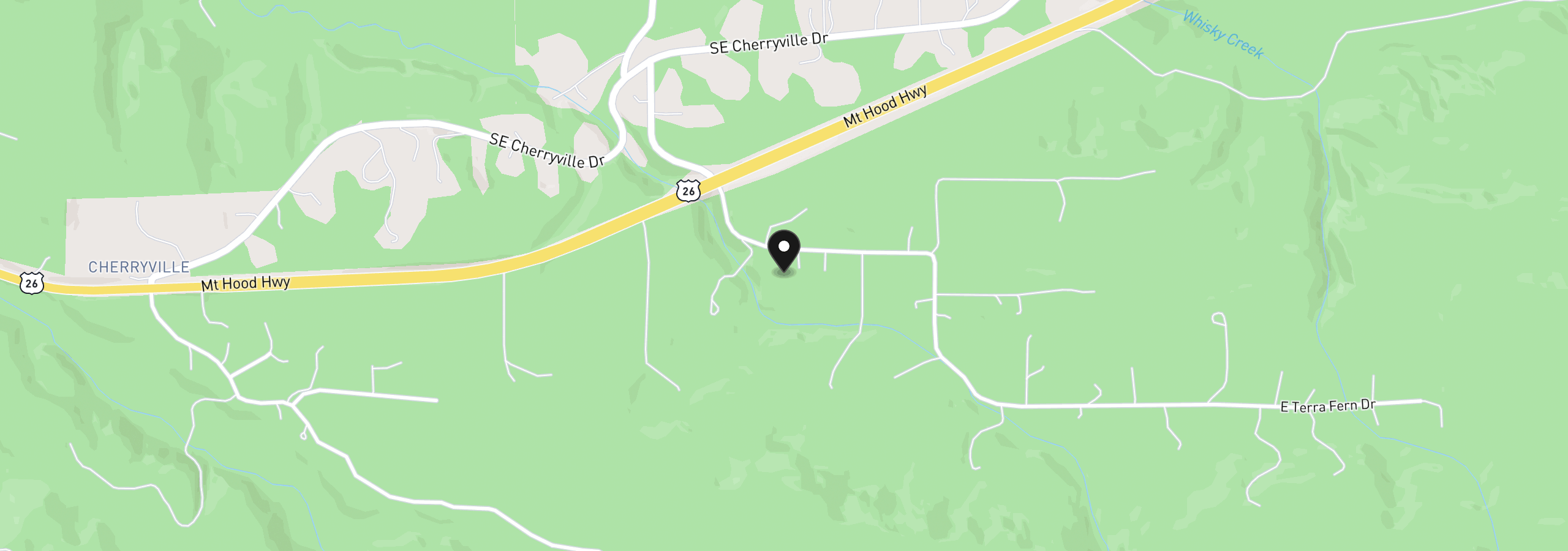 Map showing the location of 51660 E Terra Fern Dr, Sandy, OR 97055