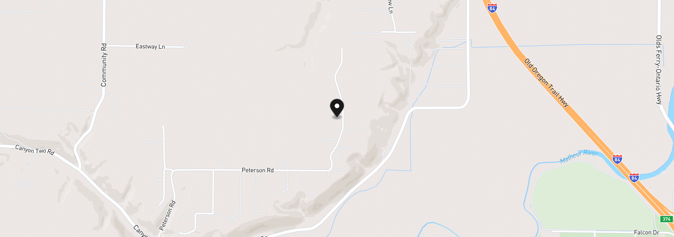 Map showing the location of 4331 S Grand View Ln, Ontario, OR 97914