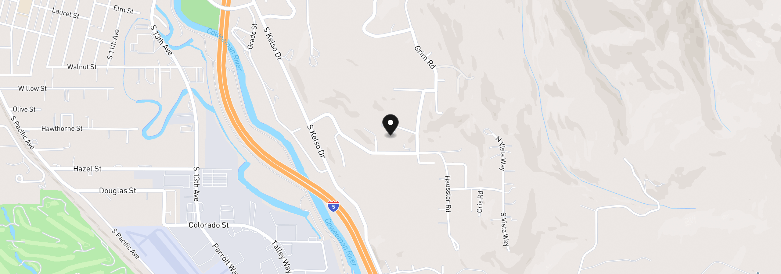 Map showing the location of 133 Sunnyside Dr, Kelso, Wa 98626