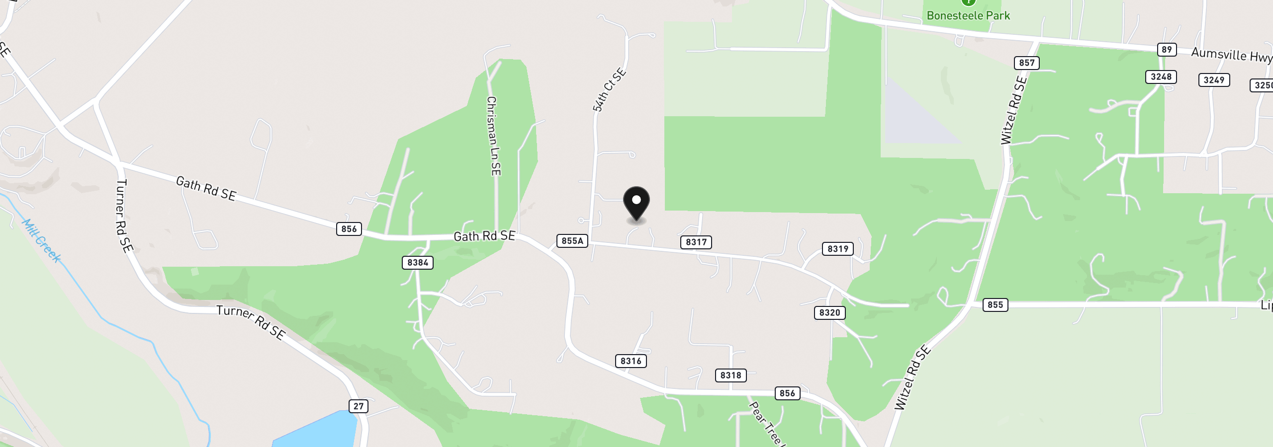 Map showing the location of 5501 Lipscomb St, Salem, OR 97317