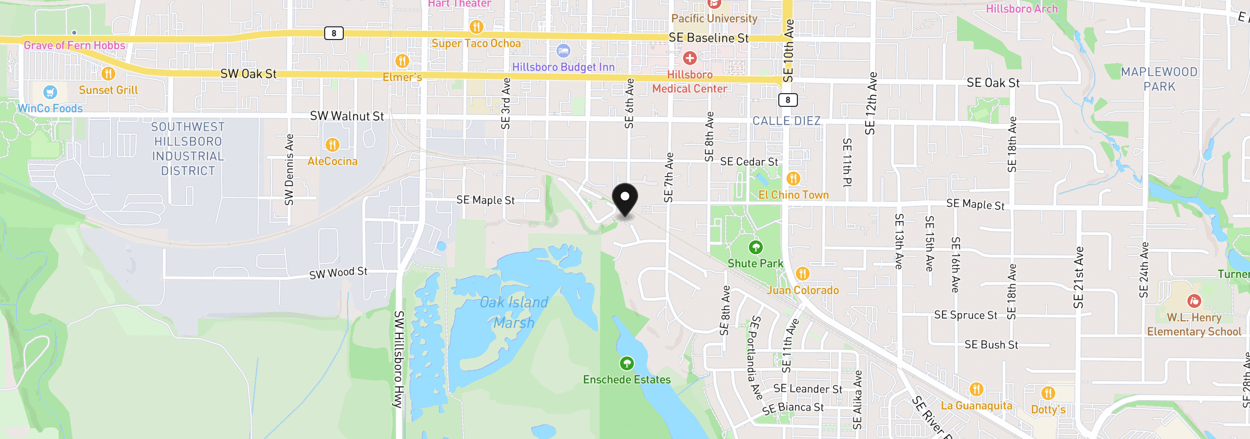 Map showing the location of 759 SE Camellia Ct, Hillsboro, OR 97123