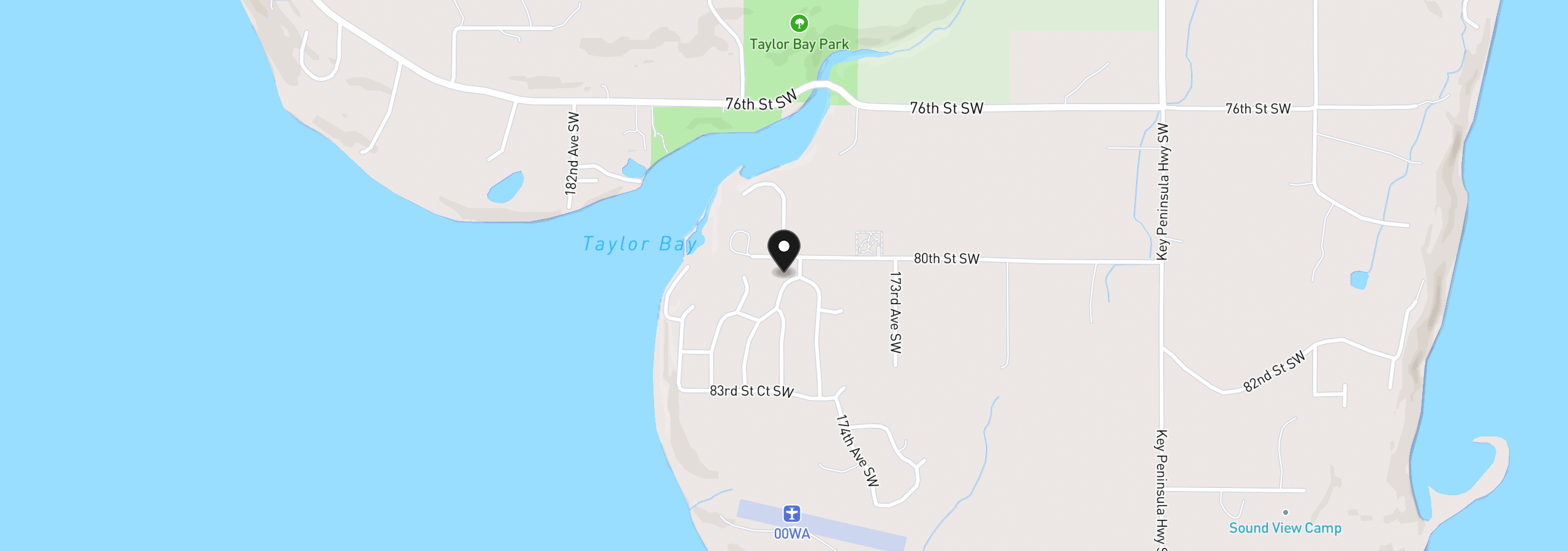 Map showing the location of 17609 SW 81st St, Longbranch, Wa 98351