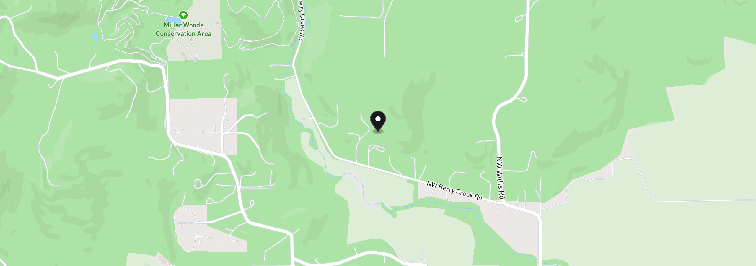 Map showing the location of 0 NW Berry Creek Rd Par 1, McMinnville, OR 97128