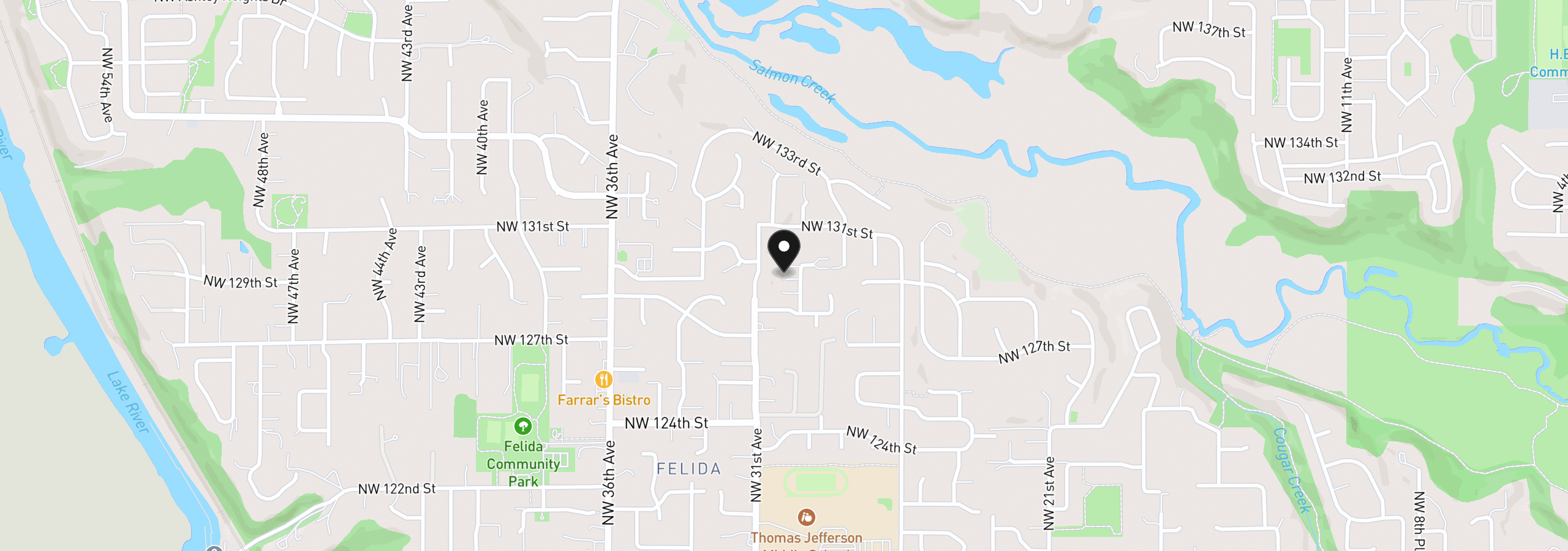 Map showing the location of 12904 NW 30th Ave, Vancouver, Wa 98685