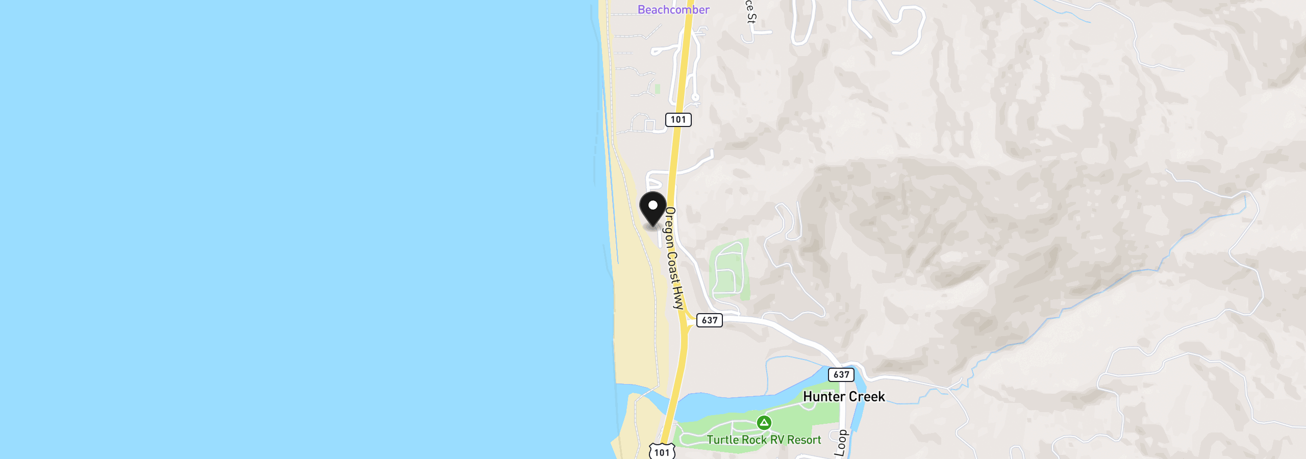 Map showing the location of 28978 Vizcaino Ct, Gold Beach, OR 97444