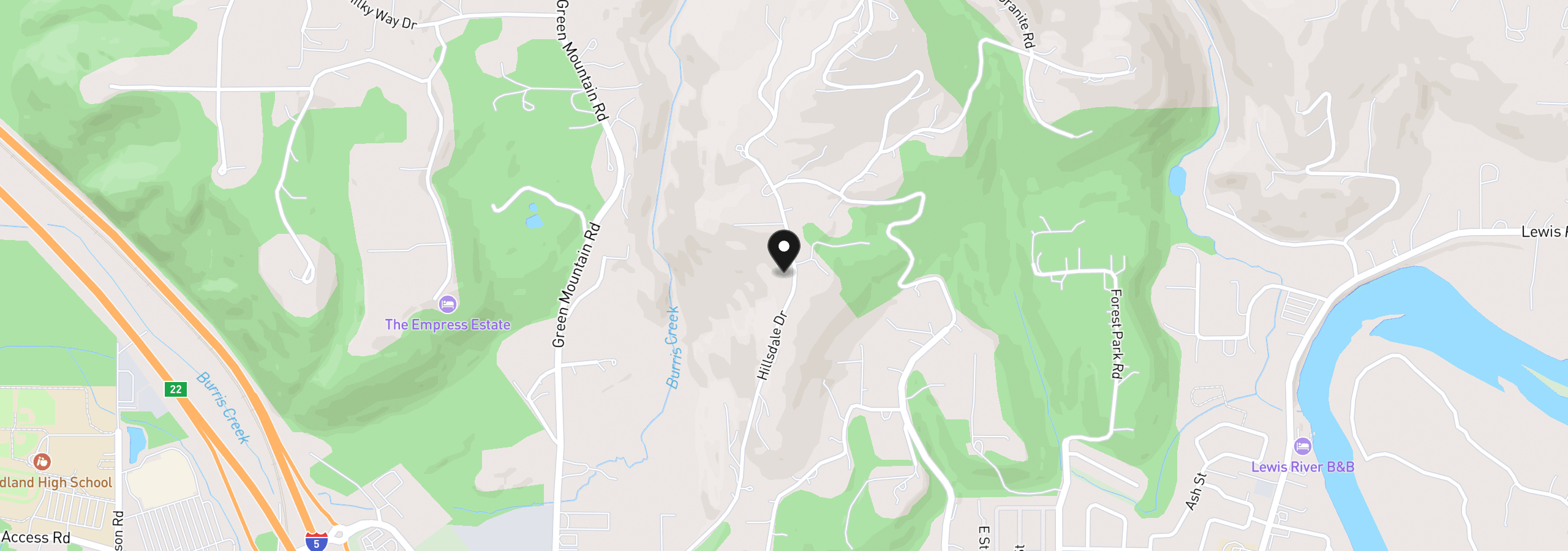 Map showing the location of 335 Hillsdale Dr, Woodland, Wa 98674