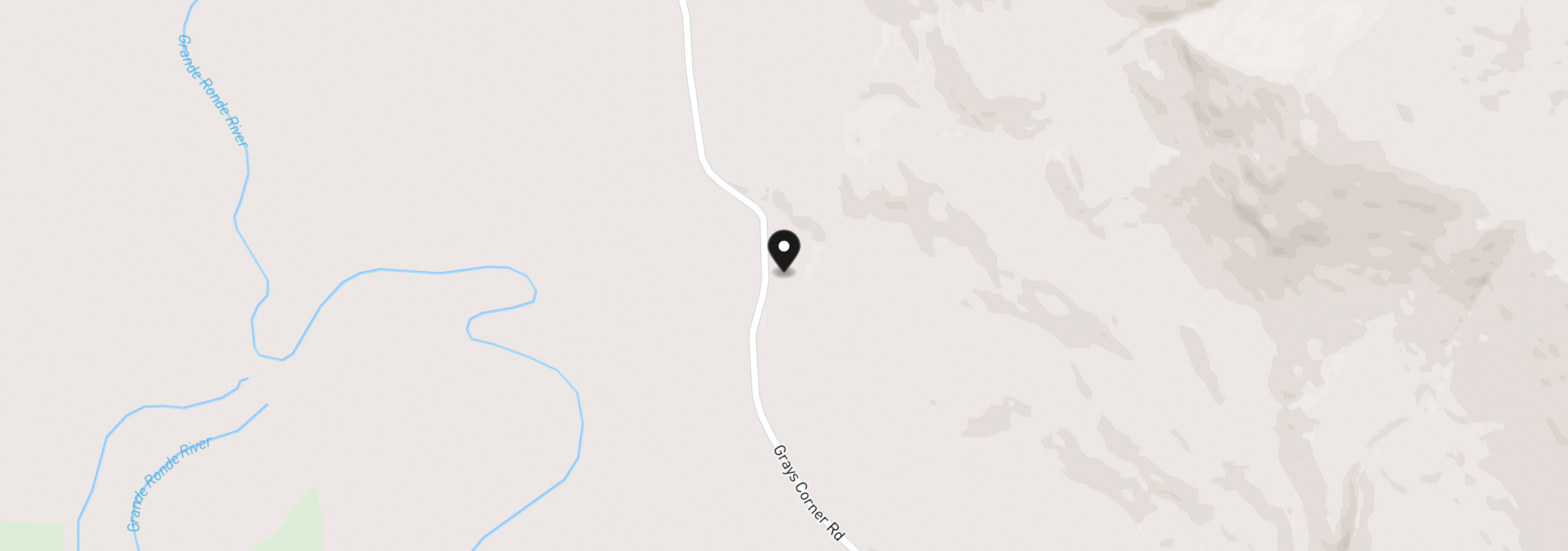Map showing the location of 65721 Grays Corner Rd, Cove, OR 97824