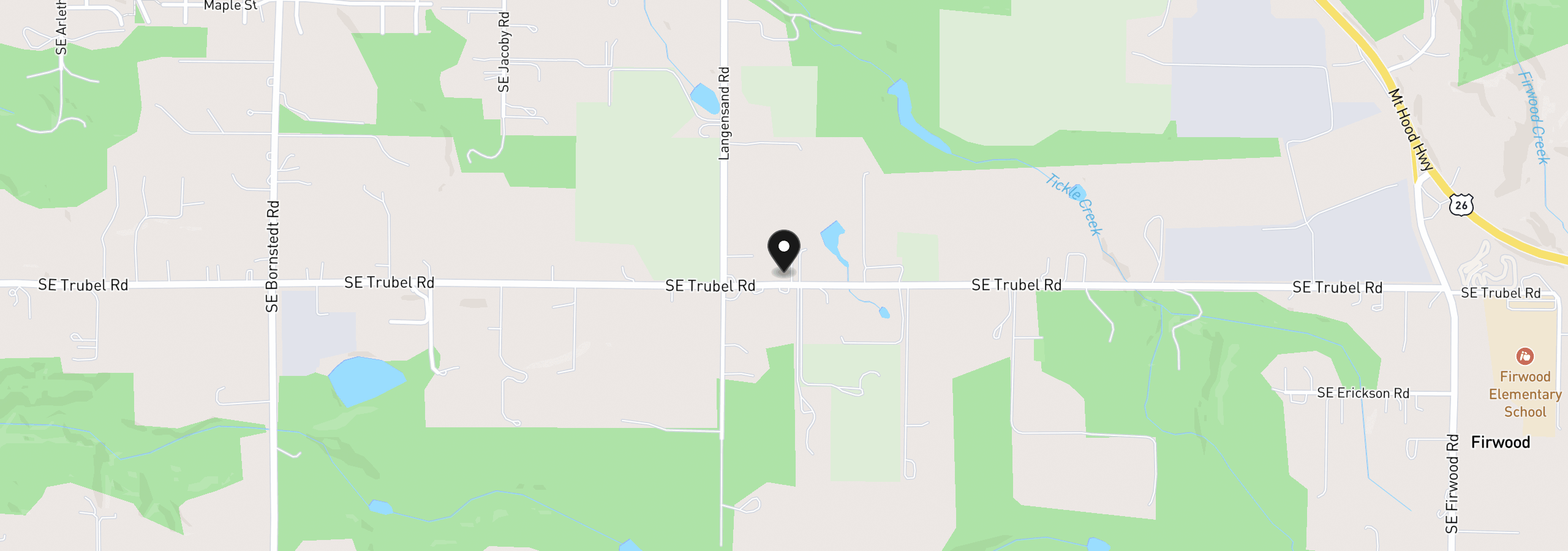 Map showing the location of 40425 SE Trubel Rd, Sandy, OR 97055