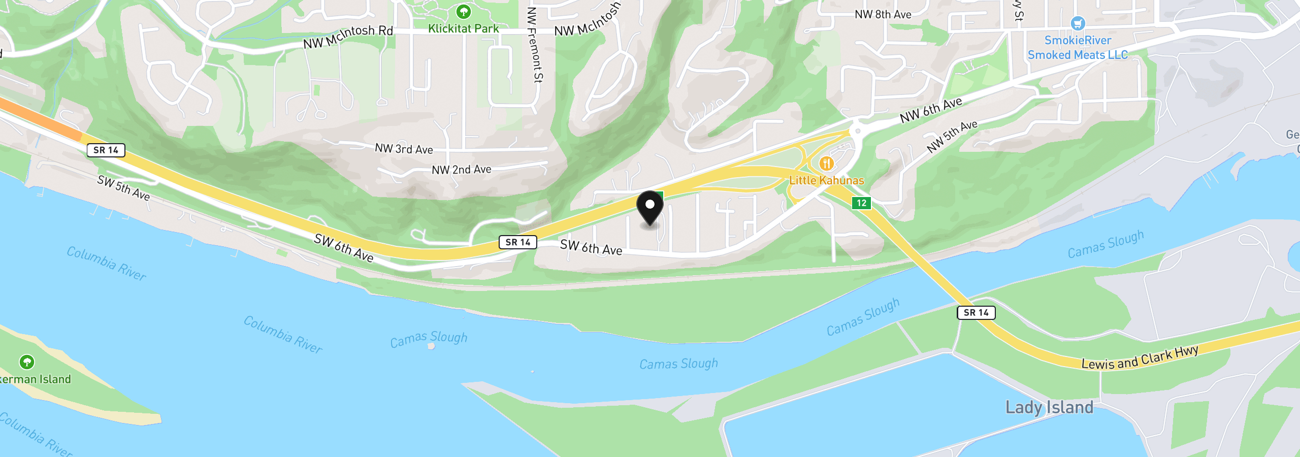 Map showing the location of 2311 SW 6th Ave 8b, Camas, Wa 98607