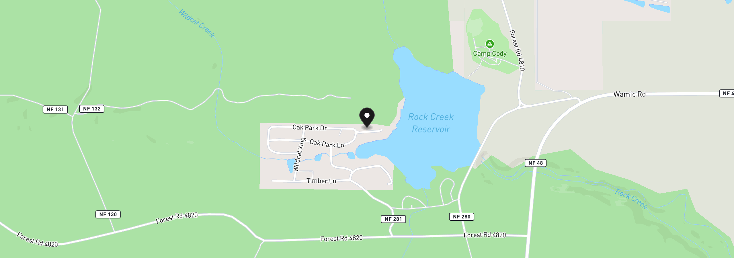 Map showing the location of 330 Ponderosa Pl, Tygh Valley, OR 97063