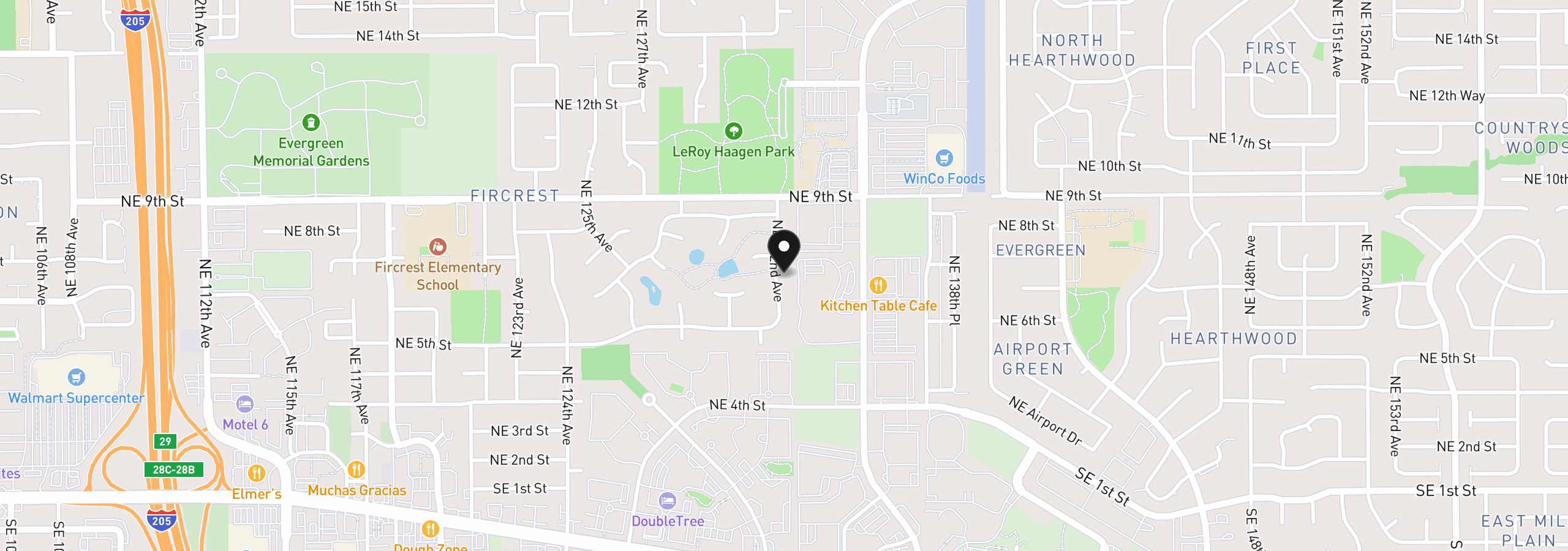 Map showing the location of 703 NE 132nd Ave, Vancouver, Wa 98684