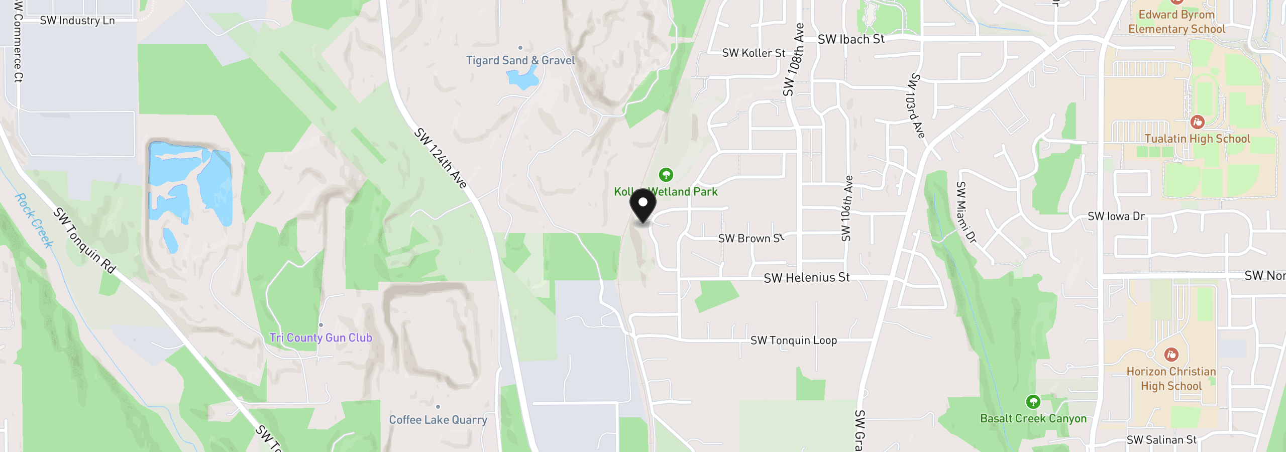 Map showing the location of 22747 SW Cowlitz Dr, Tualatin, OR 97062