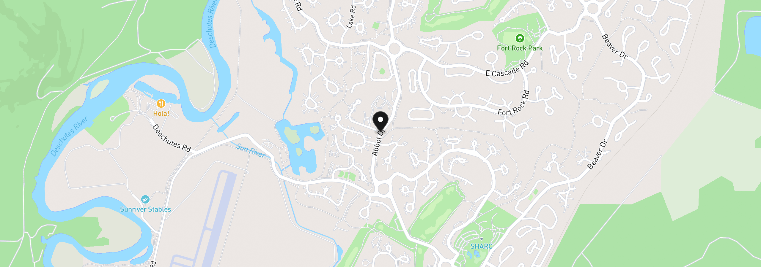 Map showing the location of 17636 Tennis Village Ct 31, Sunriver, OR 97707