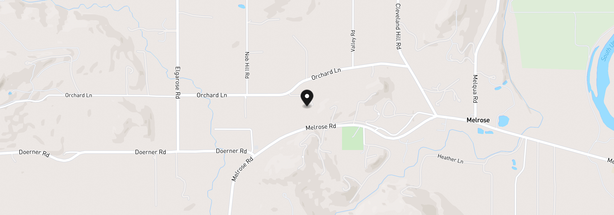 Map showing the location of 694 Orchard Ln, Roseburg, OR 97471