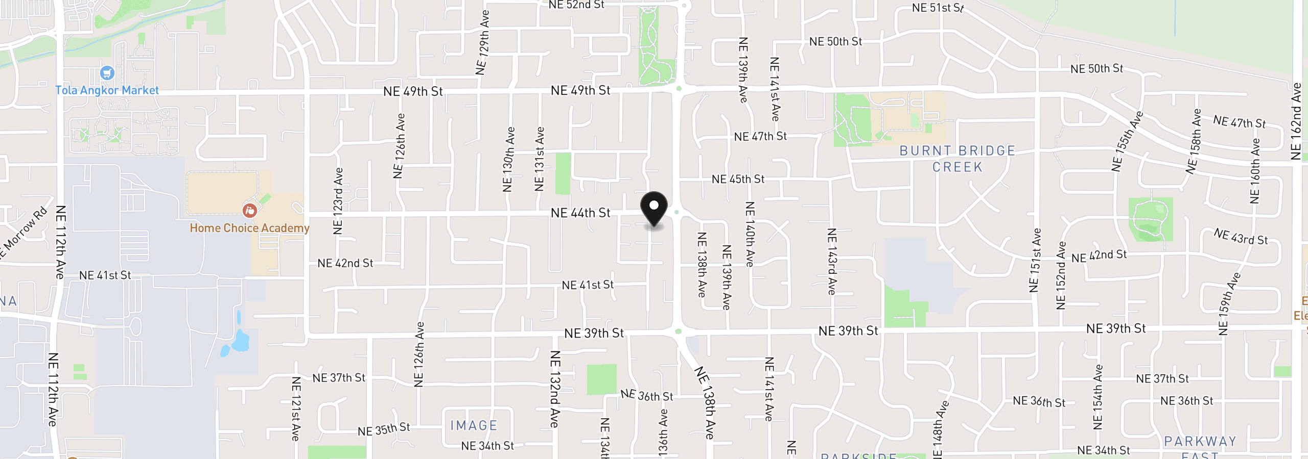 Map showing the location of 4303 NE 136th Ave, Vancouver, Wa 98682