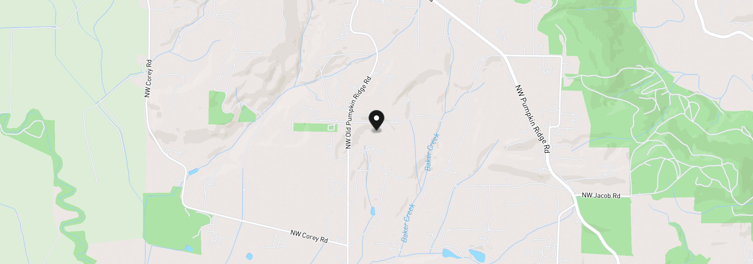 Map showing the location of 15502 NW Old Pumpkin Ridge Rd, North Plains, OR 97133
