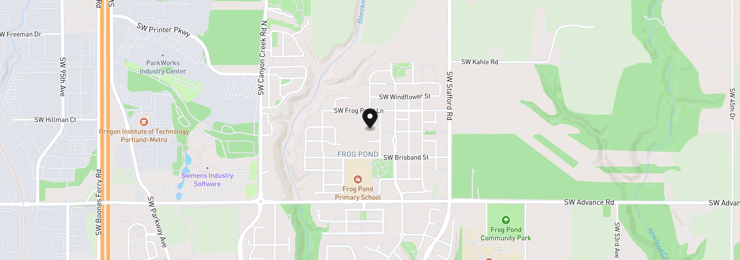 Map showing the location of 7084 SW Aspen Ln, Wilsonville, OR 97070