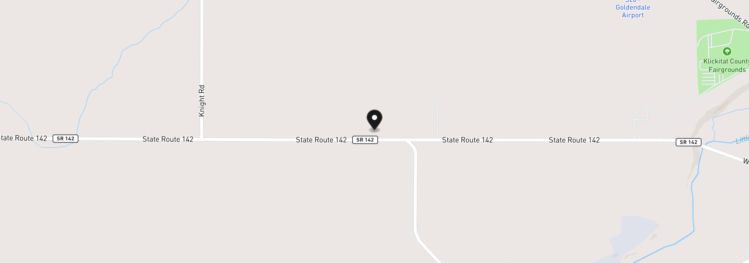 Map showing the location of Hwy 142, Goldendale, Wa 98620
