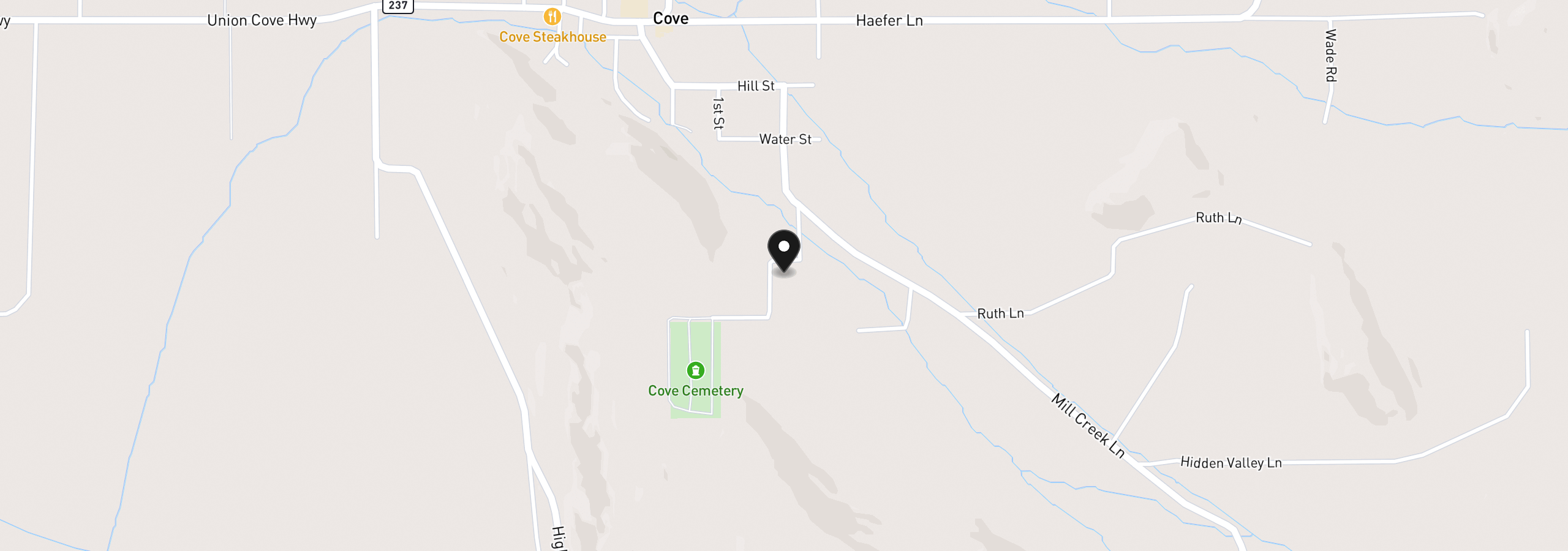 Map showing the location of 0 Rose Ridge Rd 2, Cove, OR 97824
